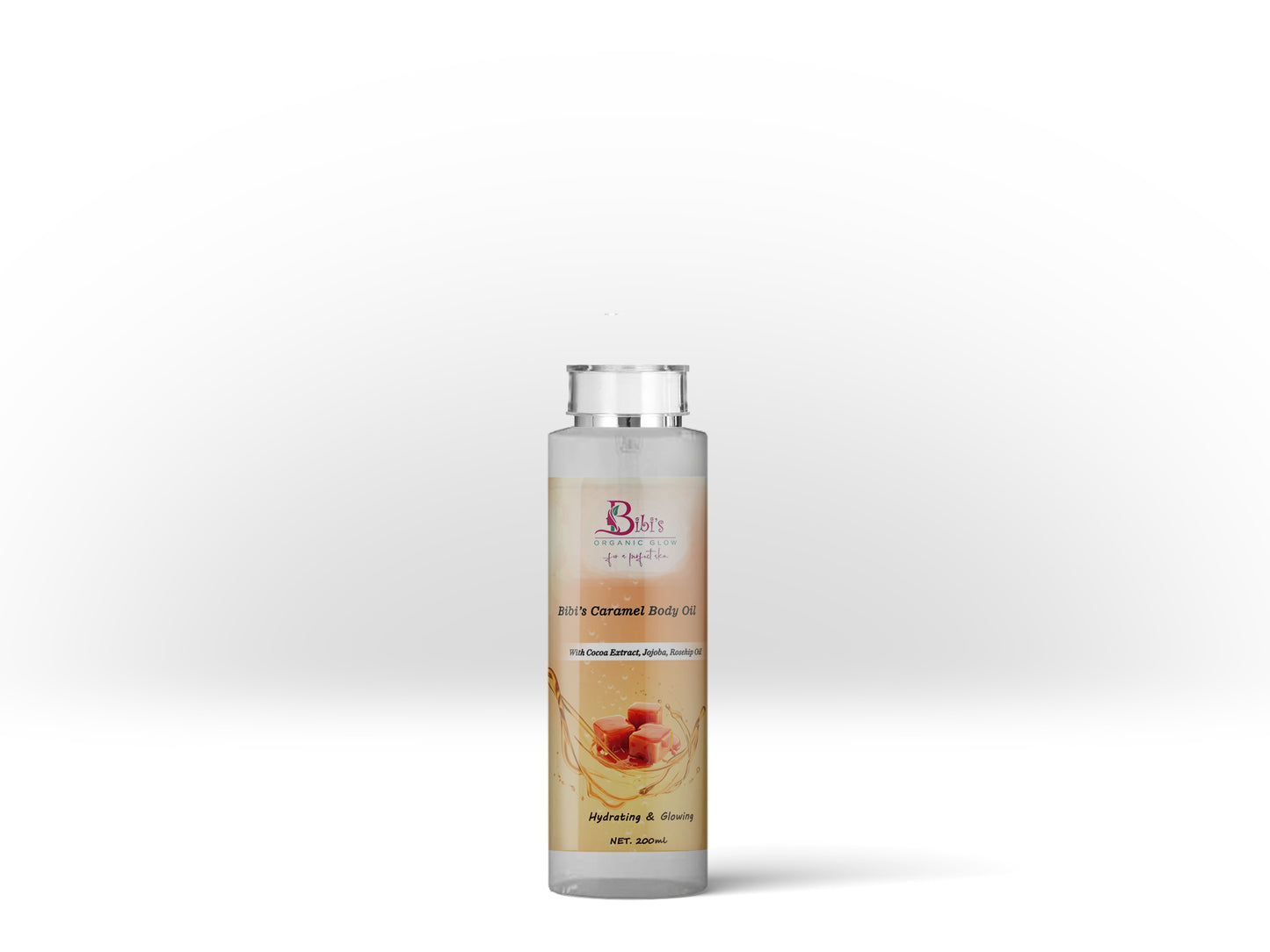 Caramel Body Oil 3D Bottle