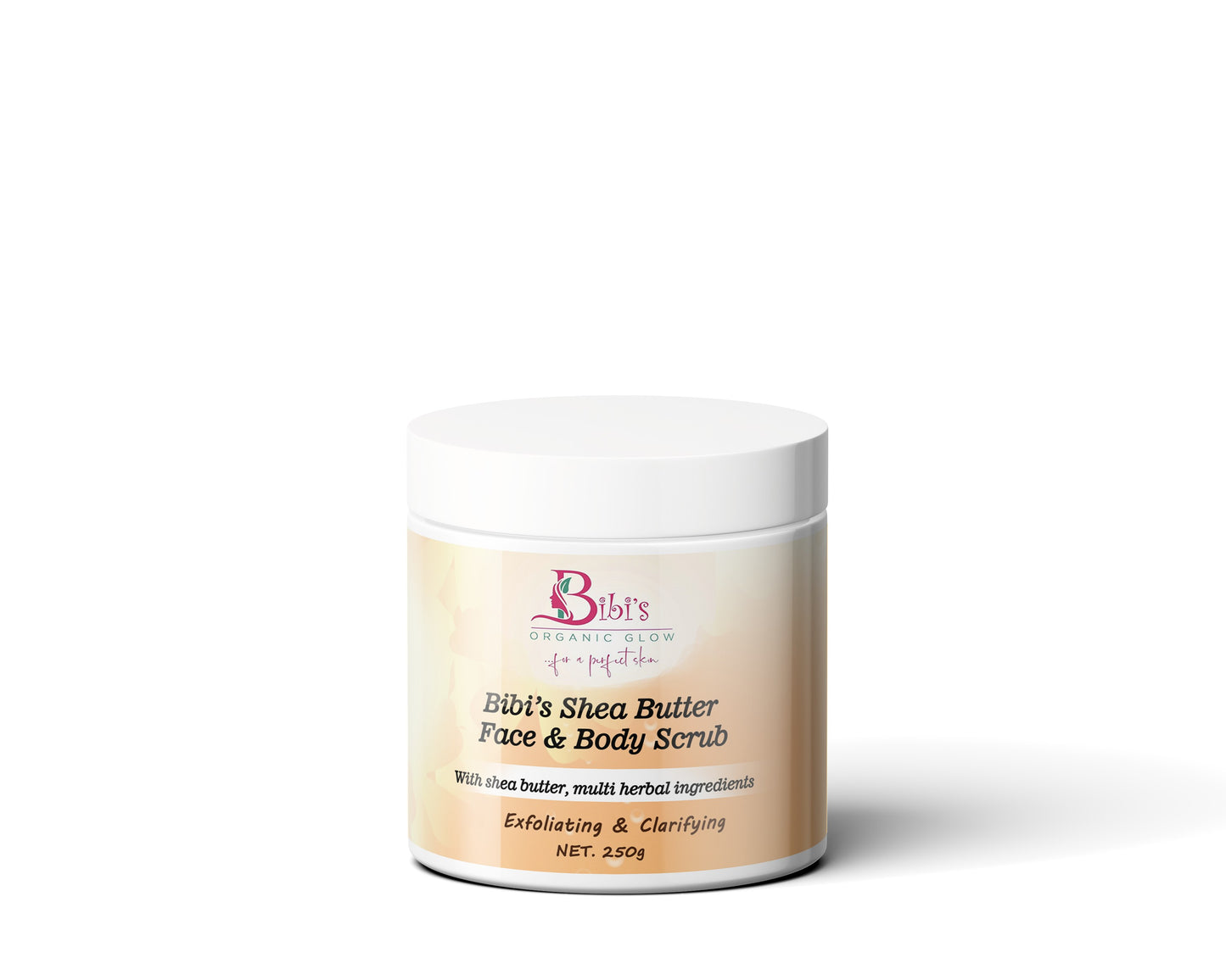 Shea Butter Face & Body Scrub 3D Jar