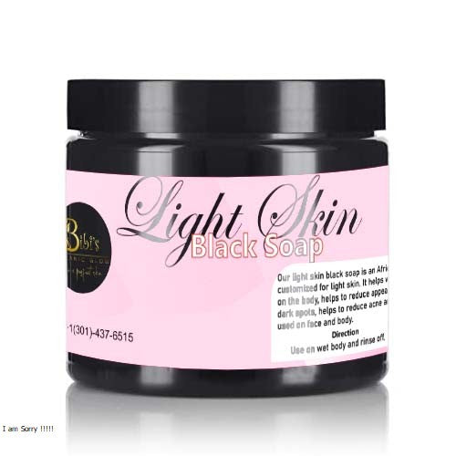 Light skin black soap